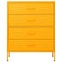 Lady Jillian -  Chest of Drawers Mustard Yellow 80x35x101,5 cm Steel